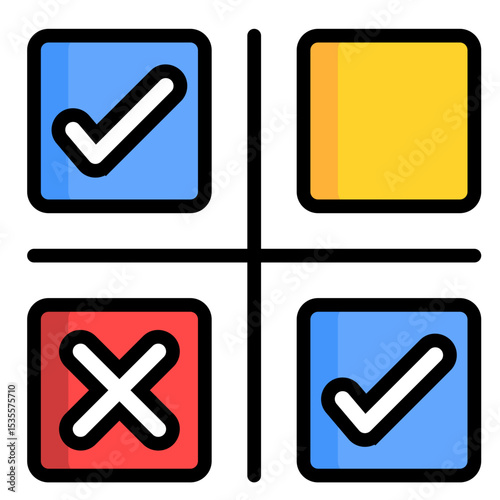 Prioritization Grid  Icon Element For Design	