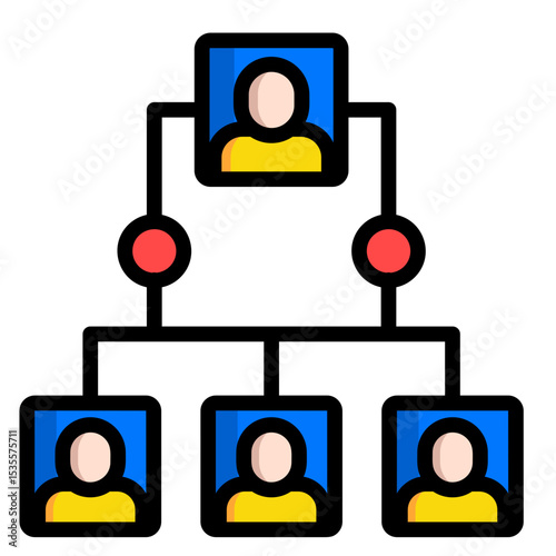 Hierarchy Diagram  Icon Element For Design	