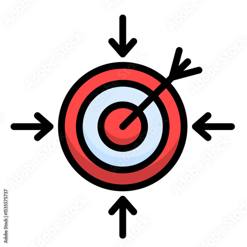 Goal Alignment  Icon Element For Design	