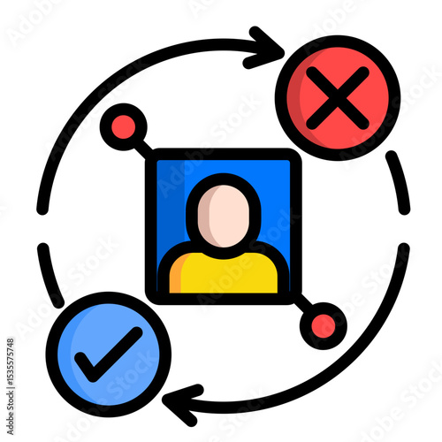 Decision-Making  Icon Element For Design	