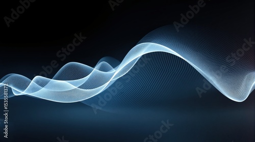 Abstract Wave on Dark Background