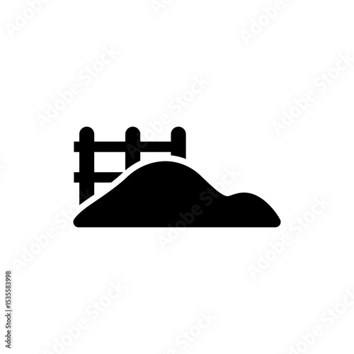 Snowdrift by Fence Line for Winter Scene and Snowy Landscape