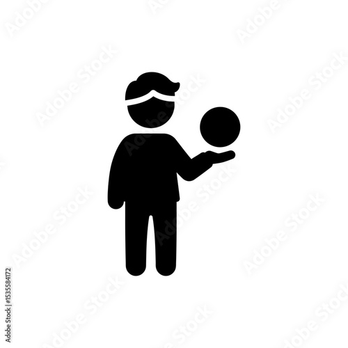 Kid with Snowball in Hand, Winter Play and Snow Fun