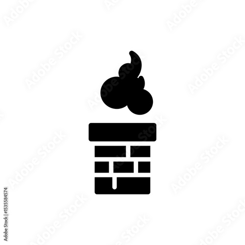 Chimney with Fall Smoke for Seasonal Autumn Fireplace Atmosphere