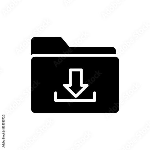 Folder Icon with Download Arrow for File Access