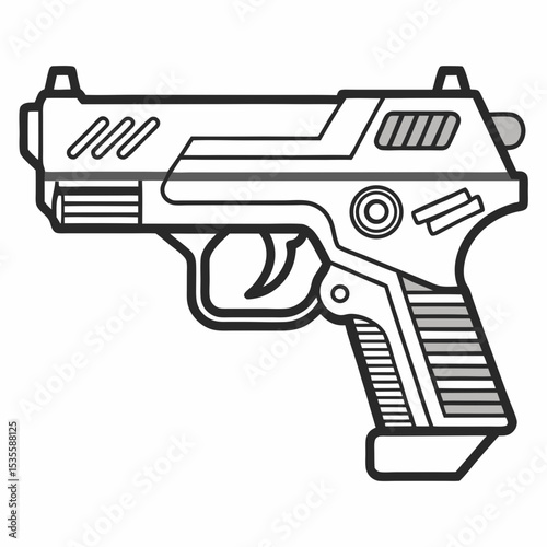 hand gun vector