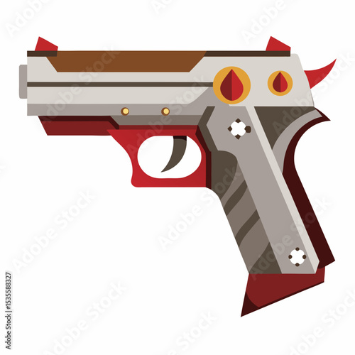 pistol and bullets