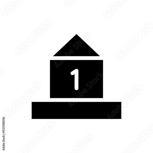 Pedestal with Pyramid Tip Geometric Architectural Base Design