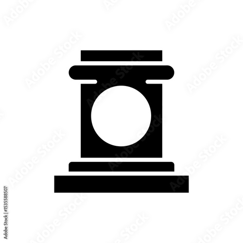 Ring Column with Block Base Classic Architectural Stone Pillar Design