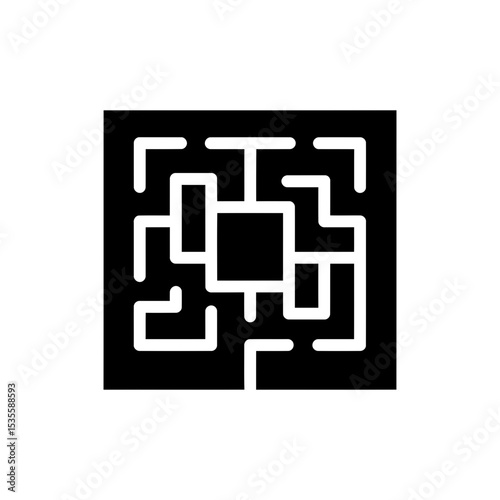 Maze Temple Viewed from Top with Intricate Pathways Design