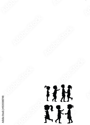 Black Children &  Icon Set