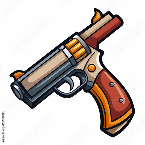 pistol and bullets