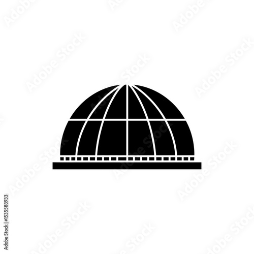 Dome Featuring Triangle Windows Around Architectural Design