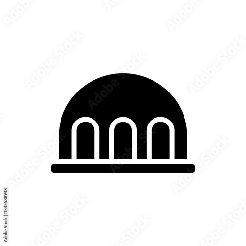 Architectural Dome with Arched Window Slots Design