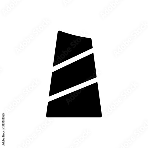 Cone Tower with Spiral Notch Representing Unique Architectural Design