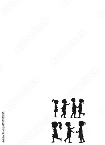 Black Children &  Icon Set