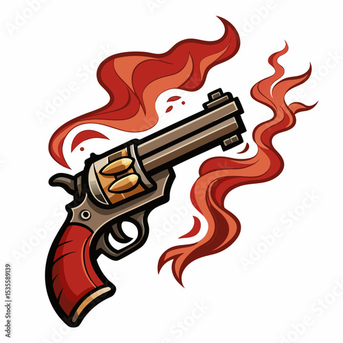 pistol and bullets