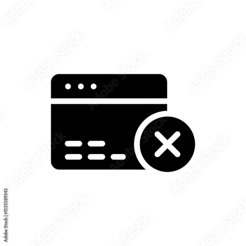 Rejected Transaction Sign Financial Payment Denied Icon