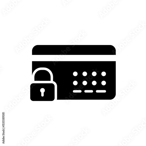 Locked card with passcode symbolizing secure payment authentication