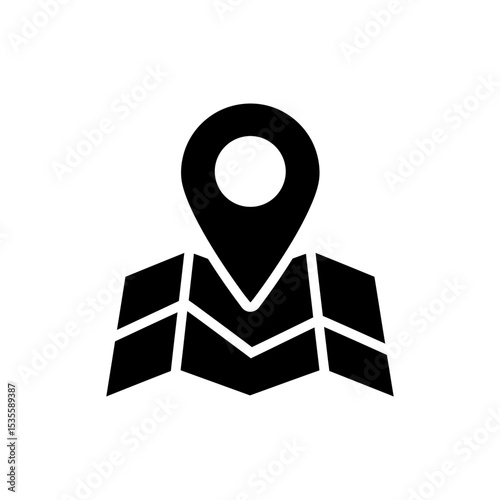 Investment Pin on Map Icon Representing Location Based Financial Planning