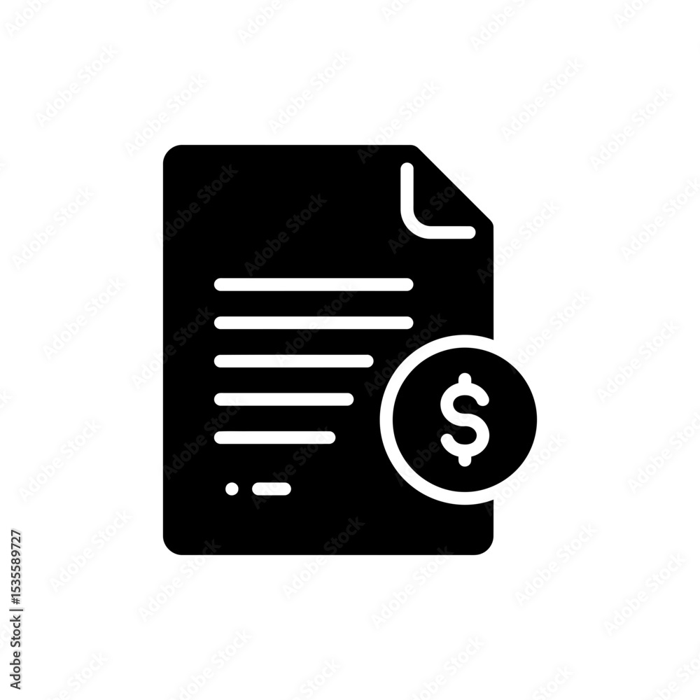 Document with Earnings Badge Icon Representing Financial Success Document with Earnings Badge Icon Representing Financial Success
