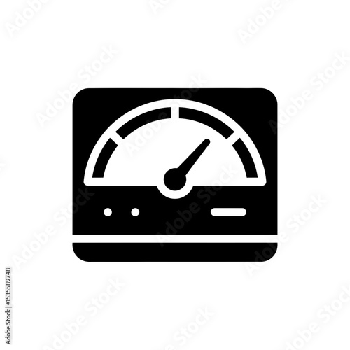 Credit score meter showing financial creditworthiness level