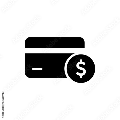 ATM card with dollar symbol representing cash withdrawal