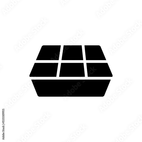 Tray with cut portions of food ready for serving