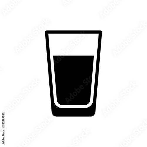 Tall Glass Half Full of Water Representing Hydration and Refreshment