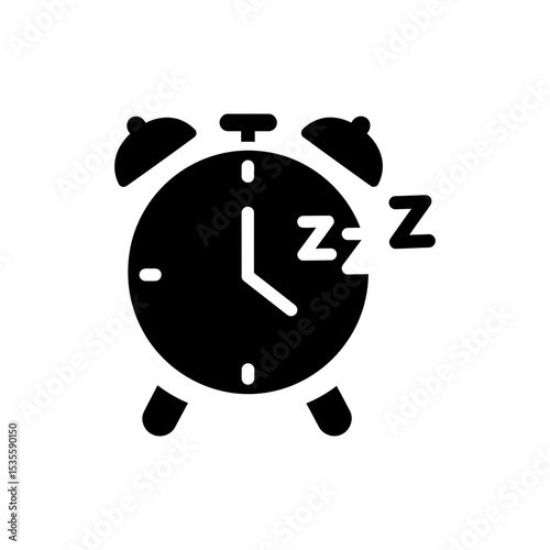 Nightstand Clock with ZZZ Sleep Reminder Icon