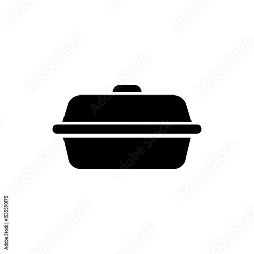 Meal Prep Tray with Lid Icon for Convenient Food Storage