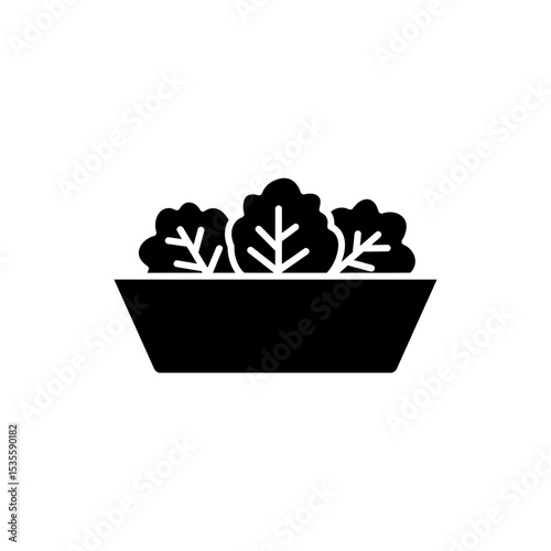Leafy greens in meal tray fresh healthy food option