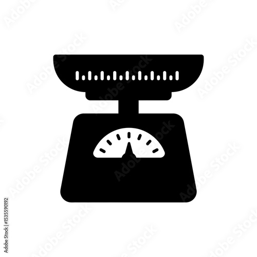 Meal Portion Scale Icon Measuring Food for Balanced Diet