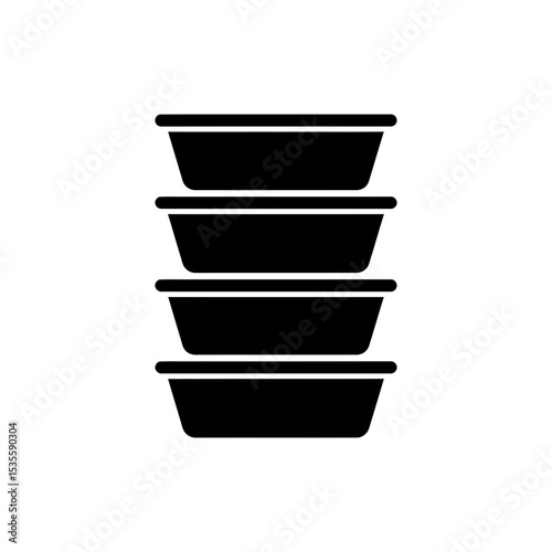 Food Containers Stacked Neatly for Organized Storage