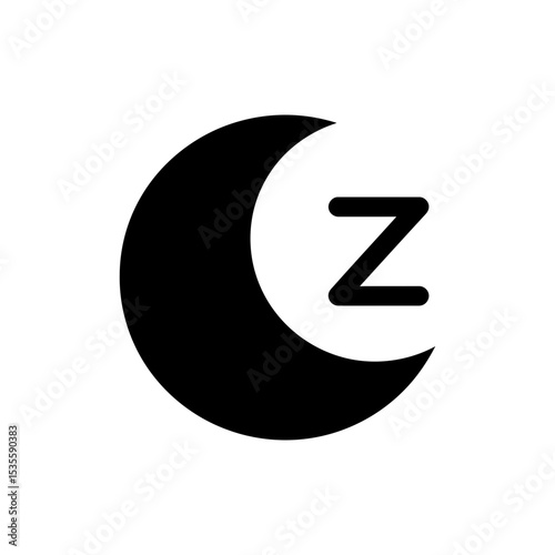 Calm moon icon with ZZZ line symbolizing restful sleep relaxation