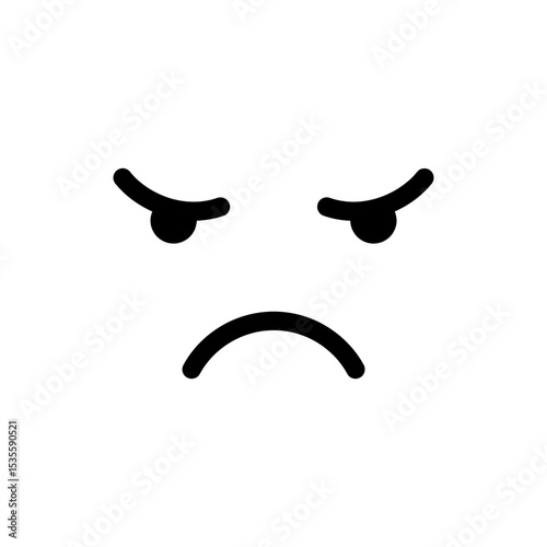 Face with Tightly Shut Eyes and Frowning Expression Icon