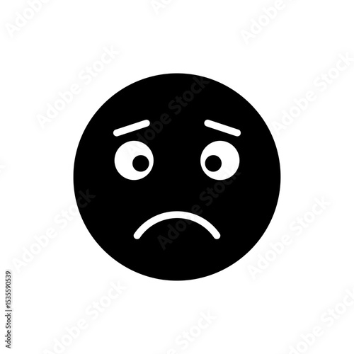 Sulking Mouth with Wide Eyes Showing Frustration and Sadness