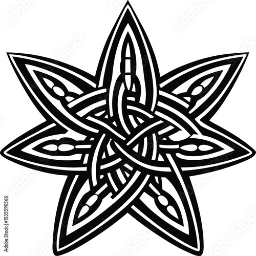 A starfish silhouette on white background