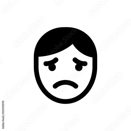 Sad Eyes with Closed Lips Showing Quiet Sorrow