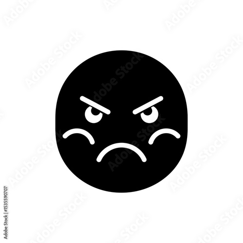 Face With Puffed Cheeks And Annoyed Glare Expression
