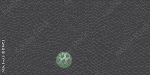 Soccer ball and gal net illustration combined pencil sketch and watercolor sketch.