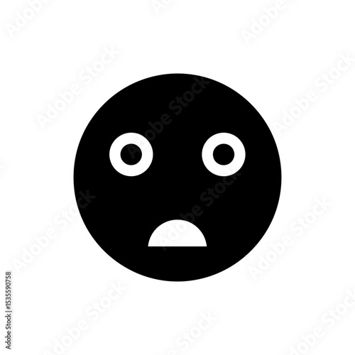 Panicked eyes with open mouth showing fear and shock