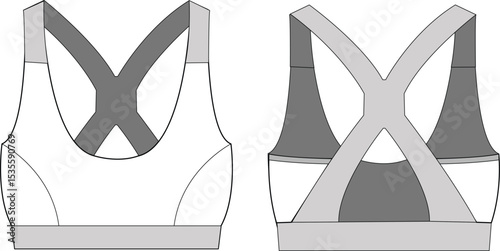 vector illustration of a sports bra