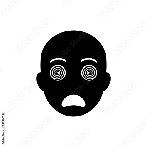 Panicking face with spinning eyes showing confusion and fear