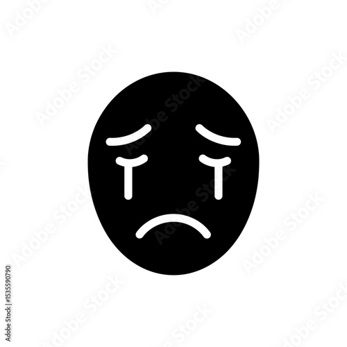 Overwhelmed face with teary eyes showing sadness and stress