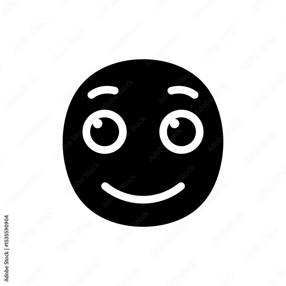 Person with innocent wide-eyed smile expressing happiness Person with innocent wide-eyed smile expressing happiness