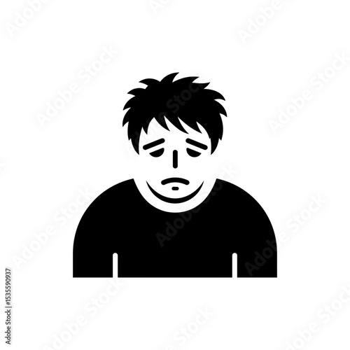 Person showing groggy expression with messy hair