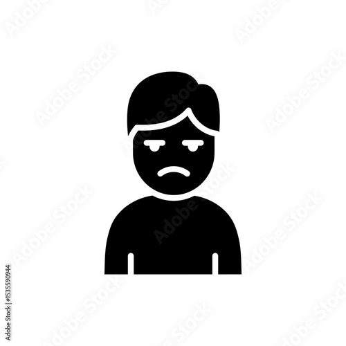 Guilty expression with person looking down sadly