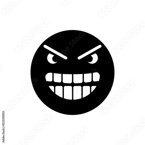 Character Grimacing Smile With Clenched Teeth Expression