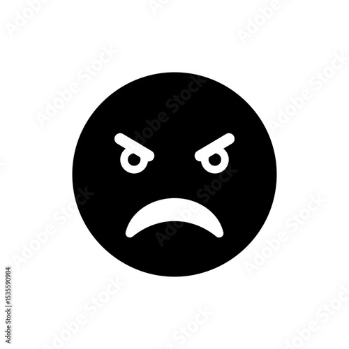 Furious Face with Squashed Mouth Showing Extreme Rage